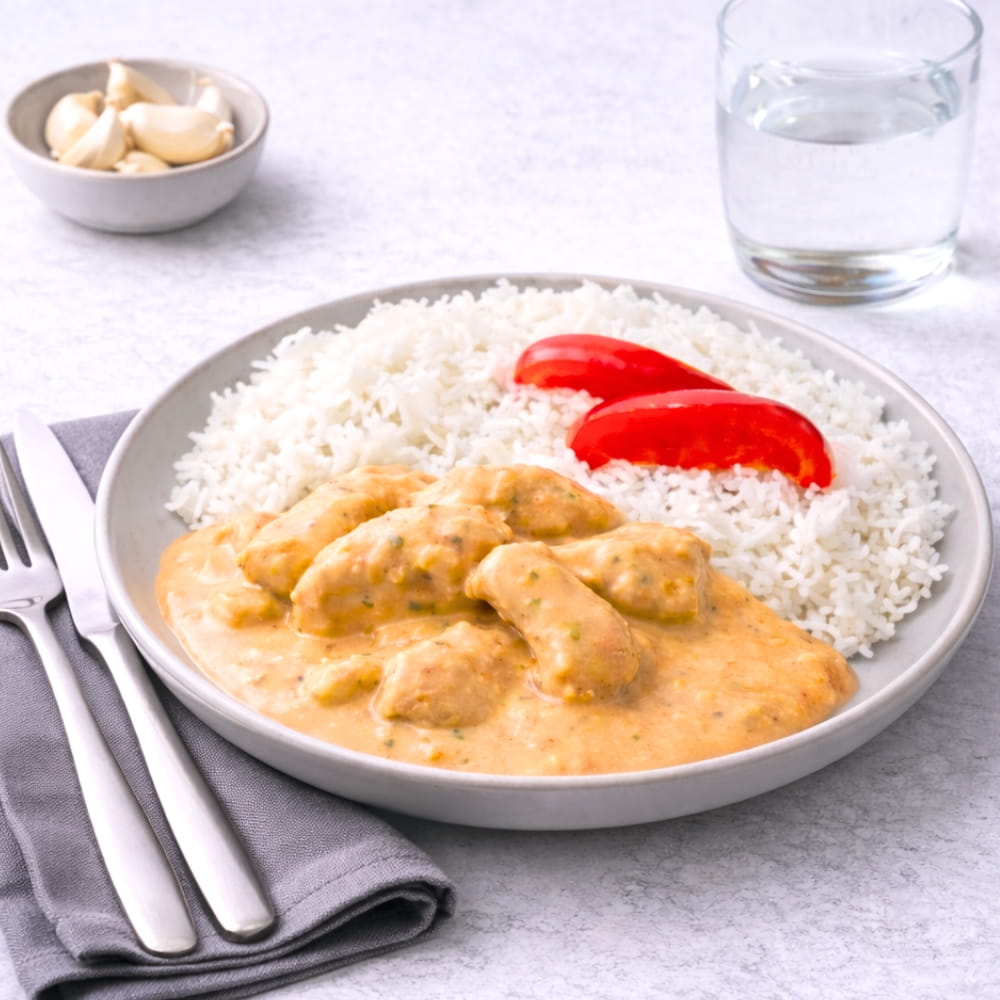 Matlåda med Kycklingstroganoff med basmatiris & paprika